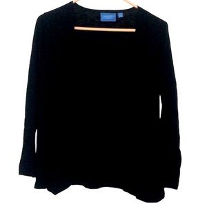 🌞 Simply Vera Vera Wang black Kimono cardigan throw wrap long sleeve size S